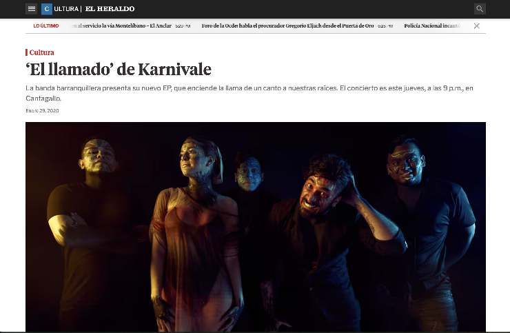 “El llamado” de Karnivale